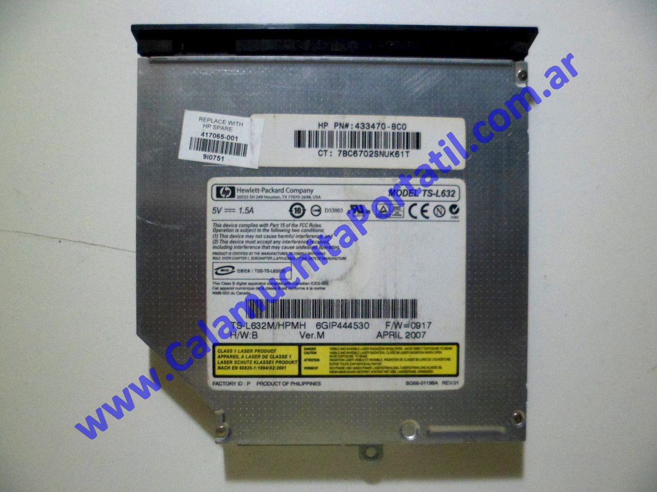 Grabadora DVD Compaq Presario V3500 - V3718LA