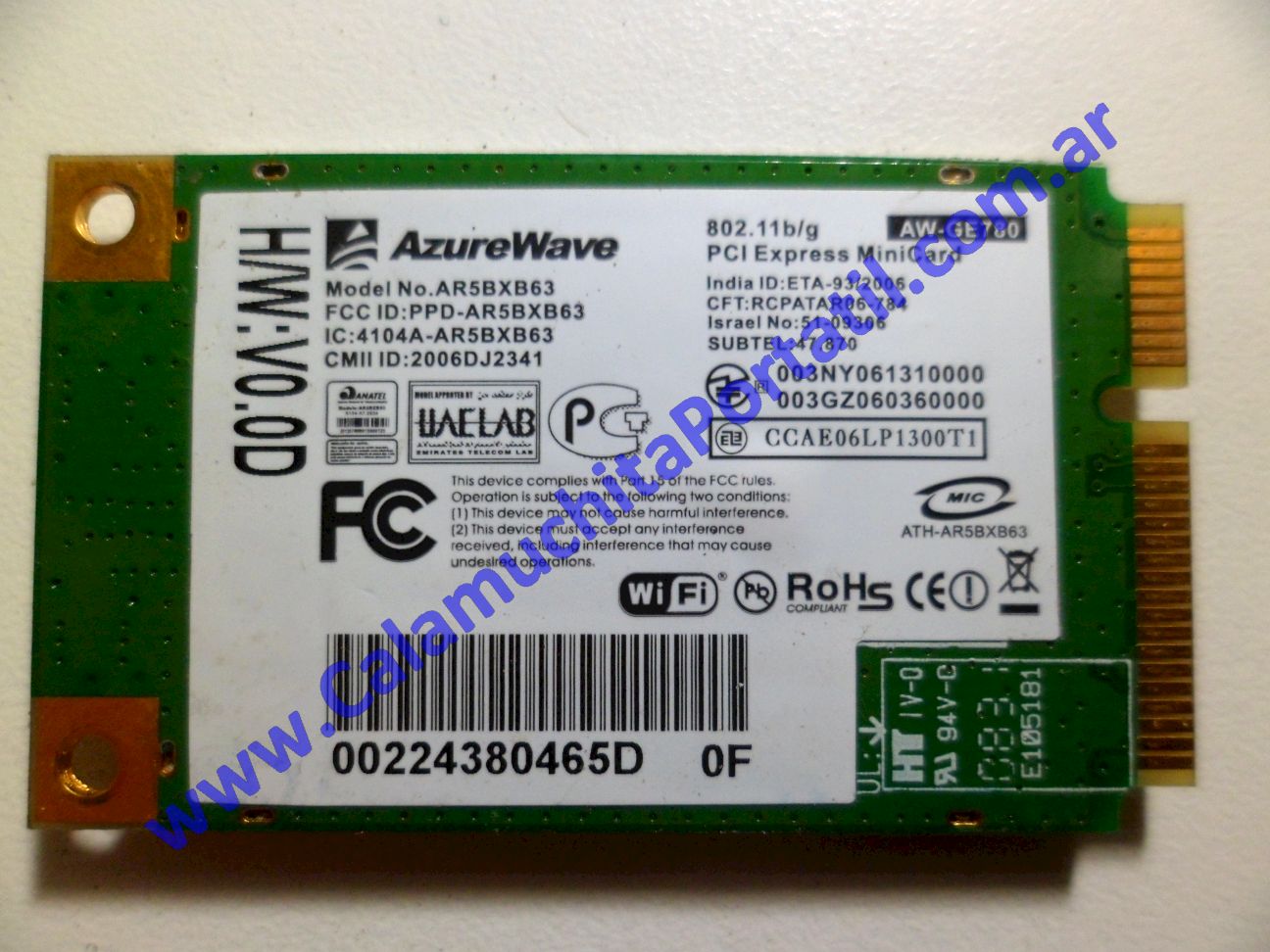 Placa Wifi Asus Eee PC 1000HD