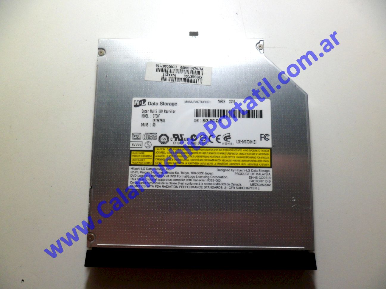 Grabadora DVD Toshiba Satellite L675D-S7016 - PSK3JU