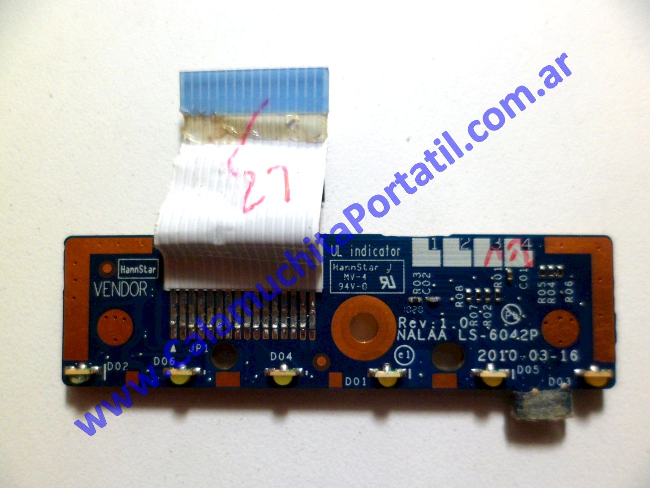 Placa Leds Toshiba Satellite L675D-S7016 - PSK3JU