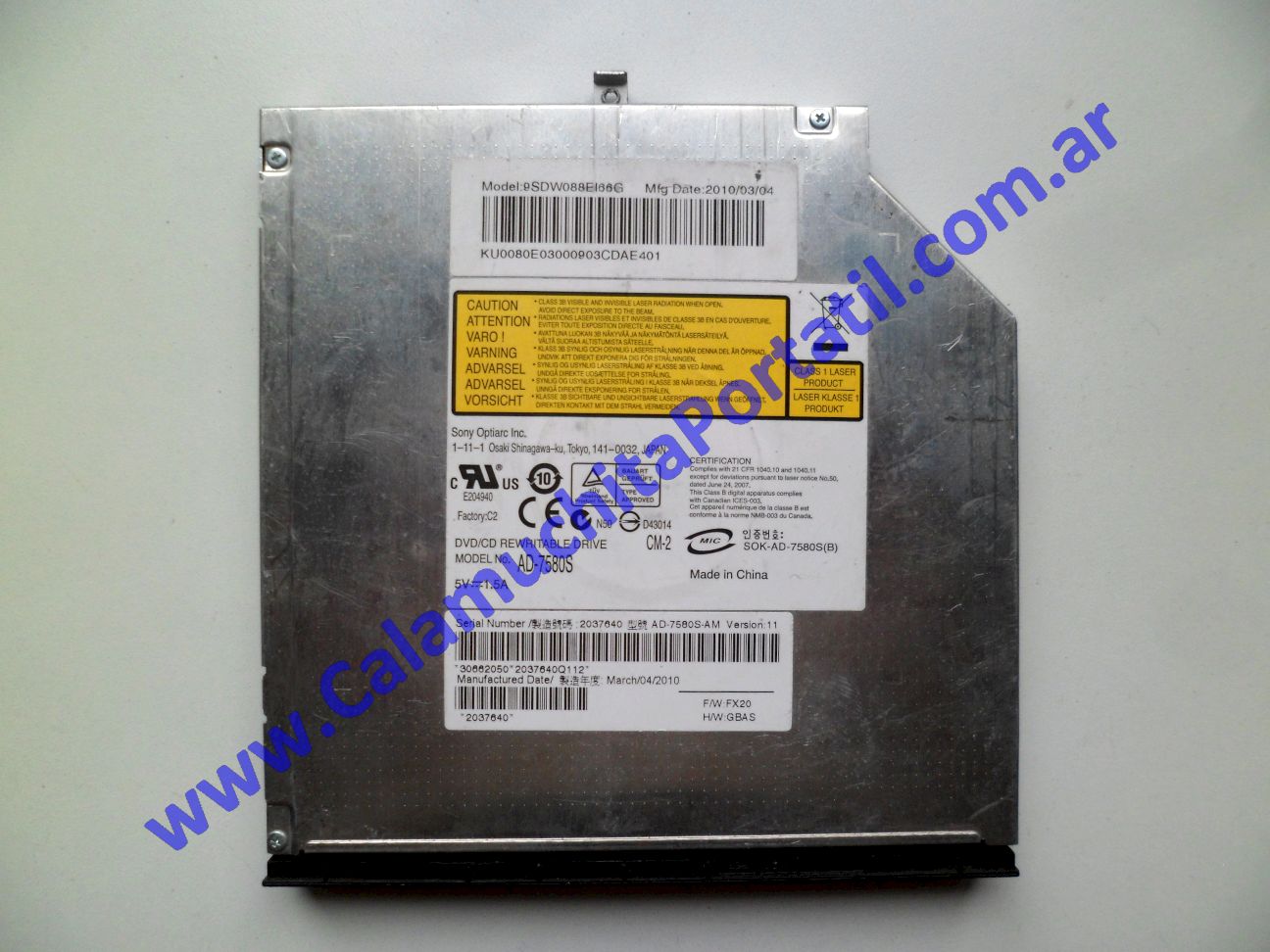 Grabadora DVD Acer Aspire 4540-1844 - KBLG0