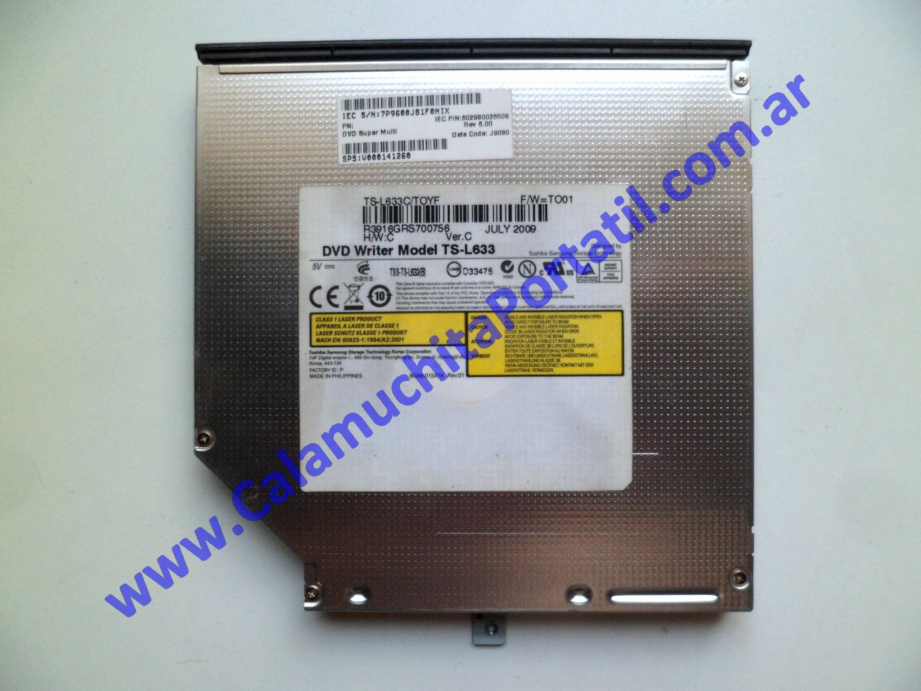 Grabadora DVD Toshiba Satellite L305D-SP6981A - PSLC8U-06QAR5