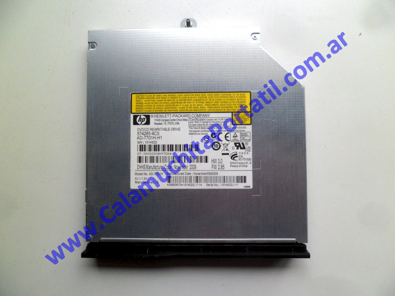 Grabadora DVD HP G60-630US - WA573UA#ABA