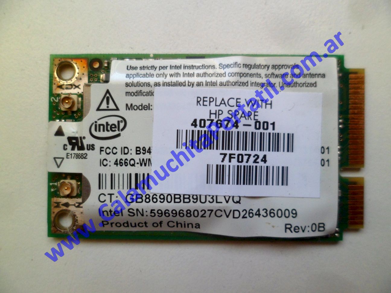 Placa Wifi HP Pavilion dv6000 - dv6245us - RP285UA#ABA