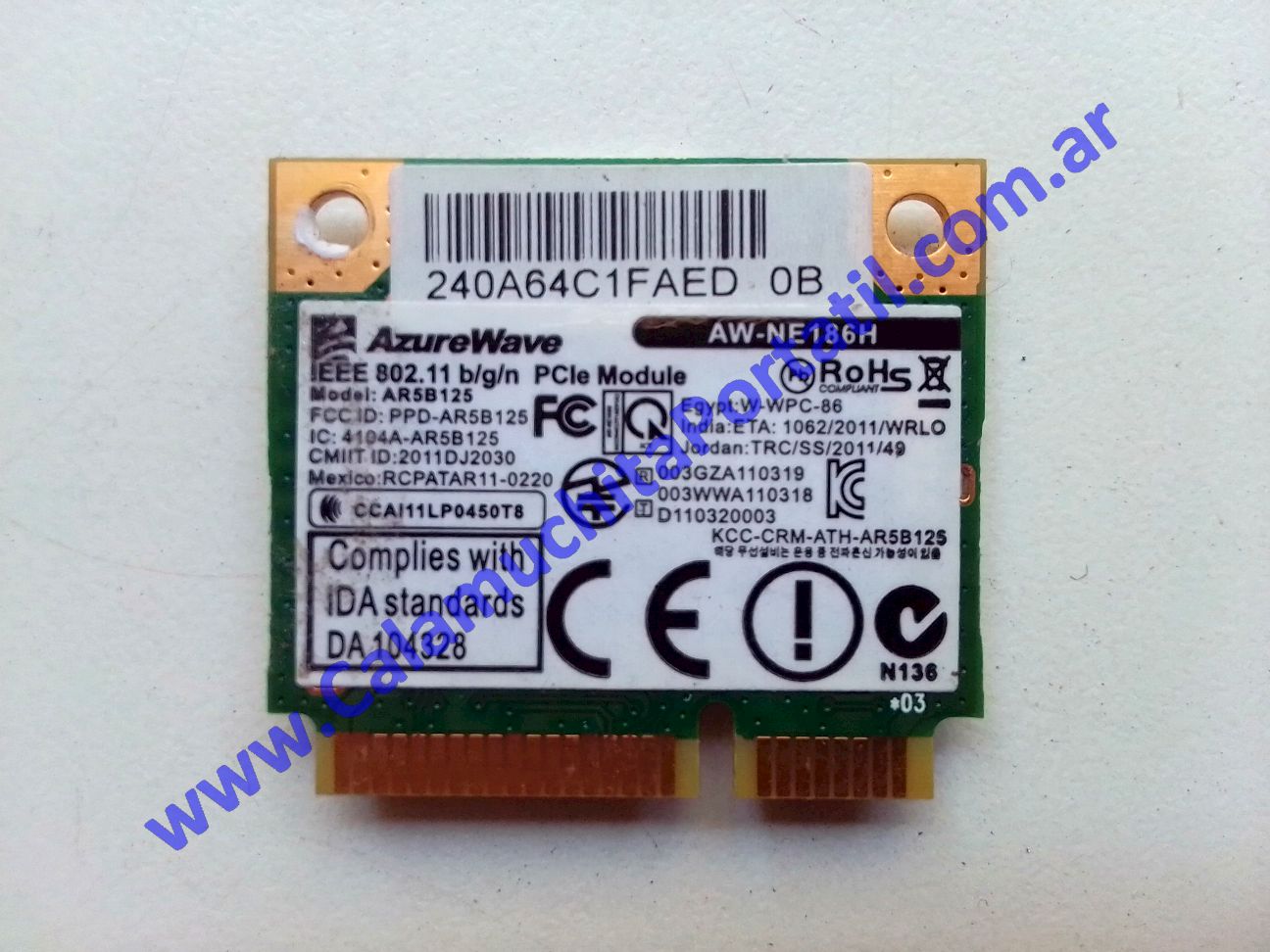 Placa Wifi EXO X300V C 1017U