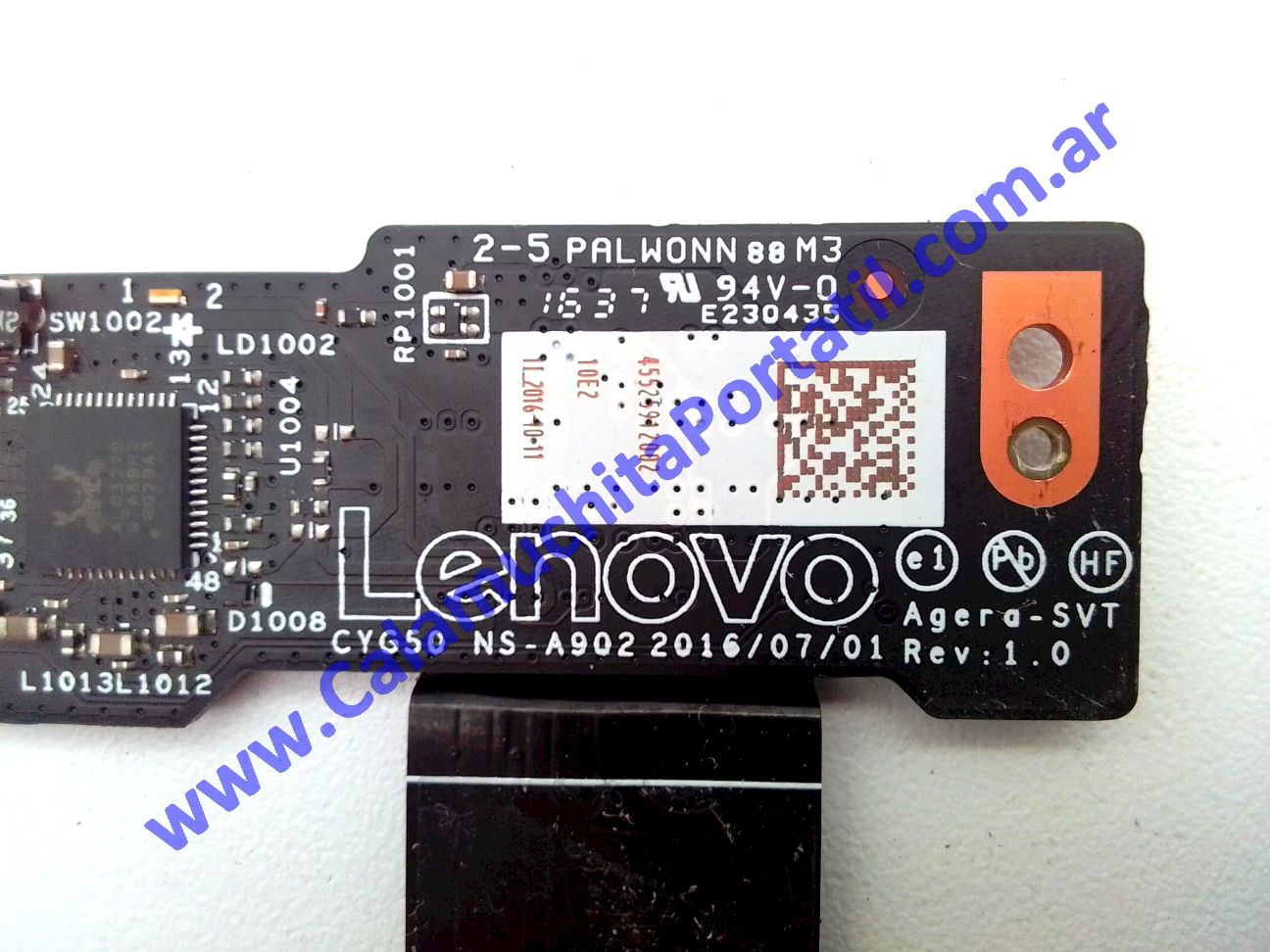Placa Encendido Lenovo Yoga 910-13IKB - 80VF